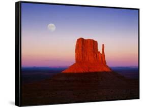 Moon Over Monument Valley, Arizona-Peter Walton-Framed Stretched Canvas