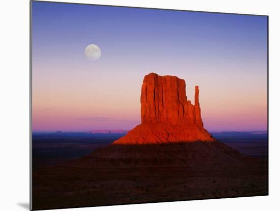 Moon Over Monument Valley, Arizona-Peter Walton-Mounted Photographic Print