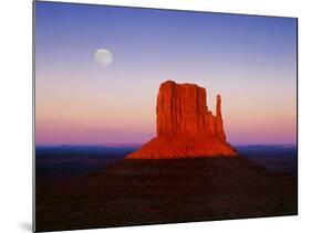 Moon Over Monument Valley, Arizona-Peter Walton-Mounted Photographic Print