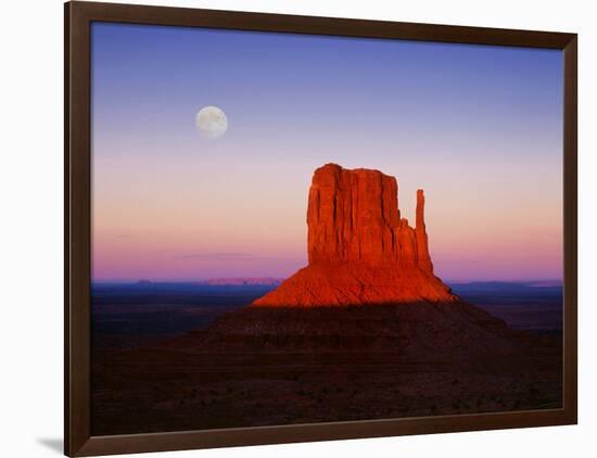 Moon Over Monument Valley, Arizona-Peter Walton-Framed Photographic Print