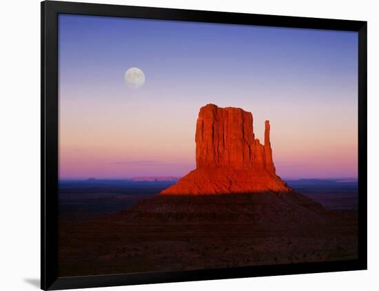 Moon Over Monument Valley, Arizona-Peter Walton-Framed Photographic Print