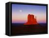 Moon Over Monument Valley, Arizona-Peter Walton-Framed Stretched Canvas