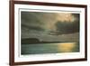 Moon over North Platte River, Nebraska-null-Framed Premium Giclee Print