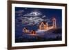 Moon Over Nubble-Michael Blanchette Photography-Framed Photographic Print