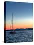 Moon over Puget Sound Sunset Sailors-Steven Maxx-Stretched Canvas