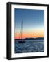 Moon over Puget Sound Sunset Sailors-Steven Maxx-Framed Photographic Print