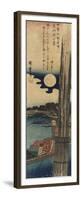 Moon over Ryo Goku, Summer, 1833-1834-Utagawa Hiroshige-Framed Premium Giclee Print