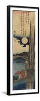 Moon over Ryo Goku, Summer, 1833-1834-Utagawa Hiroshige-Framed Premium Giclee Print