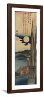 Moon over Ryo Goku, Summer, 1833-1834-Utagawa Hiroshige-Framed Giclee Print