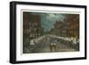 Moon over Salina Street, Syracuse, New York-null-Framed Art Print