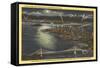Moon over San Francisco, California-null-Framed Stretched Canvas