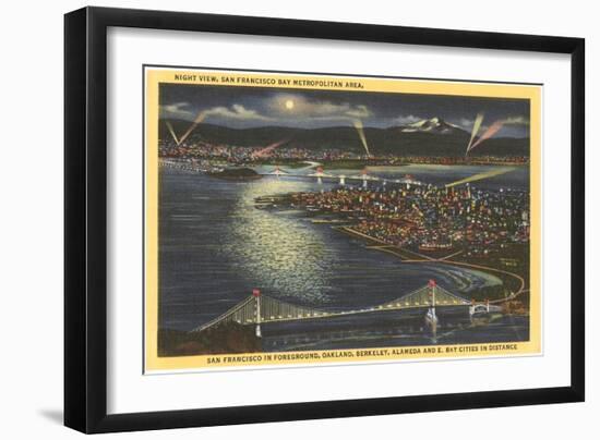 Moon over San Francisco, California-null-Framed Art Print