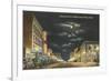 Moon over Sherman Avenue, Coeur d'Alene, Idaho-null-Framed Premium Giclee Print