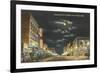 Moon over Sherman Avenue, Coeur d'Alene, Idaho-null-Framed Premium Giclee Print