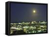 Moon over South Beach, Miami, Florida, USA-Robin Hill-Framed Stretched Canvas