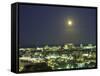 Moon over South Beach, Miami, Florida, USA-Robin Hill-Framed Stretched Canvas