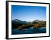 Moon over St. Mary River and Mountains,Glacier National Park, Montana, USA-John Reddy-Framed Photographic Print