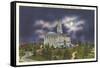 Moon over State Capitol, Nashville, Tennessee-null-Framed Stretched Canvas