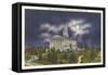 Moon over State Capitol, Nashville, Tennessee-null-Framed Stretched Canvas