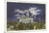 Moon over State Capitol, Nashville, Tennessee-null-Mounted Art Print