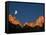 Moon over Streaked Wall Formation-Bob Krist-Framed Stretched Canvas