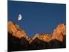 Moon over Streaked Wall Formation-Bob Krist-Mounted Photographic Print