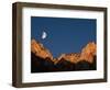 Moon over Streaked Wall Formation-Bob Krist-Framed Photographic Print