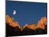 Moon over Streaked Wall Formation-Bob Krist-Mounted Photographic Print