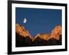 Moon over Streaked Wall Formation-Bob Krist-Framed Photographic Print