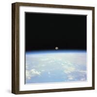 Moon over the Earth-Digital Vision.-Framed Photographic Print