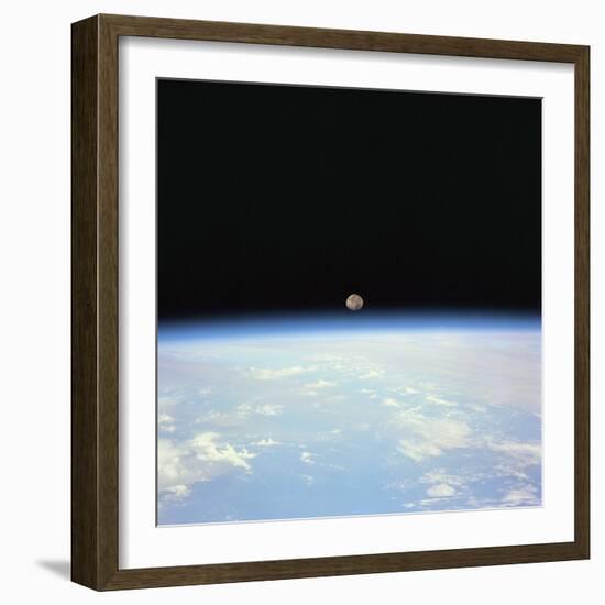 Moon over the Earth-Digital Vision.-Framed Photographic Print