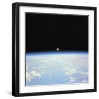 Moon over the Earth-Digital Vision.-Framed Photographic Print