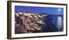 Moon over the Town of Oia, Santorini, Kyclades, South Aegean, Greece, Europe-Christian Heeb-Framed Photographic Print