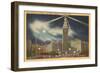 Moon over Union Station, Cleveland, Ohio-null-Framed Art Print