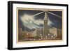 Moon over Union Station, Cleveland, Ohio-null-Framed Art Print