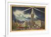 Moon over Union Station, Cleveland, Ohio-null-Framed Premium Giclee Print