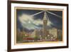 Moon over Union Station, Cleveland, Ohio-null-Framed Premium Giclee Print