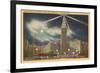 Moon over Union Station, Cleveland, Ohio-null-Framed Premium Giclee Print