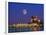 Moon Over Vancouver and Coal Harbor-Ron Watts-Framed Photographic Print