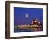 Moon Over Vancouver and Coal Harbor-Ron Watts-Framed Photographic Print