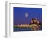 Moon Over Vancouver and Coal Harbor-Ron Watts-Framed Photographic Print