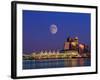 Moon Over Vancouver and Coal Harbor-Ron Watts-Framed Photographic Print