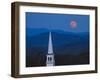 Moon Over Vermont Hills-Michael Blanchette Photography-Framed Photographic Print