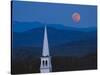 Moon Over Vermont Hills-Michael Blanchette Photography-Stretched Canvas