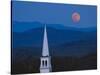 Moon Over Vermont Hills-Michael Blanchette Photography-Stretched Canvas