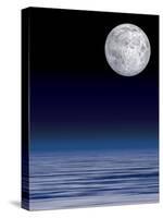 Moon Over Water-Laguna Design-Stretched Canvas