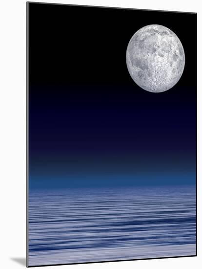 Moon Over Water-Laguna Design-Mounted Photographic Print