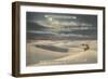 Moon over White Sands, New Mexico-null-Framed Art Print