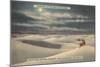 Moon over White Sands, New Mexico-null-Mounted Art Print