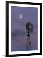 Moon over Windmill-randymir-Framed Photographic Print